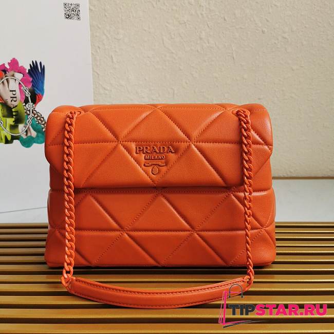 Prada Spectrum Shoulder Orange Bag 1BD231 Size 18.5 x 9 x 27 cm - 1
