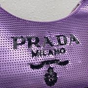 Prada Re-Edition 2000 Sequined Re-Nylon Mini-Bag Purple 1NE515 Size 22x17x6 cm - 3
