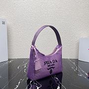 Prada Re-Edition 2000 Sequined Re-Nylon Mini-Bag Purple 1NE515 Size 22x17x6 cm - 5