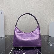 Prada Re-Edition 2000 Sequined Re-Nylon Mini-Bag Purple 1NE515 Size 22x17x6 cm - 6
