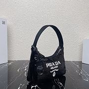 Prada Re-Edition 2000 Sequined Re-Nylon Mini-Bag Black 1NE515 Size 22x17x6 cm - 3