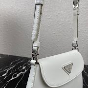 Prada Cleo Mini White Bag 1BH188 Size 14.5 x 3 x 17 cm - 5