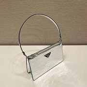 Prada Metallic Leather Mini Bag Silver Size 12 x 4.5 x 20 cm - 3