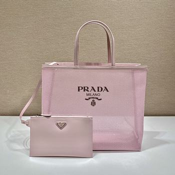 Prada Tote Pink Bag 1BG416 Size 36x 30x10 cm