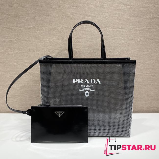 Prada Tote Black Bag 1BG416 Size 36x 30x10 cm - 1