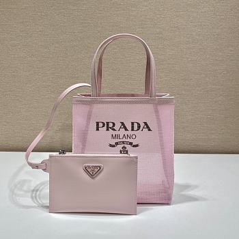 Prada Tote Pink Bag 1BG417 Size 20 x 22 x 8 cm 