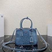 Prada Prada Galleria Saffiano leather small bag Blue 1BA896 Size 24.5x16.5x11 cm - 1