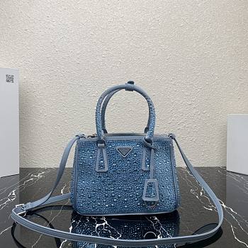 Prada Prada Galleria Saffiano leather small bag Blue 1BA896 Size 24.5x16.5x11 cm