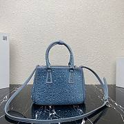 Prada Prada Galleria Saffiano leather small bag Blue 1BA896 Size 24.5x16.5x11 cm - 6