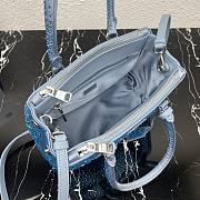 Prada Prada Galleria Saffiano leather small bag Blue 1BA896 Size 24.5x16.5x11 cm - 3