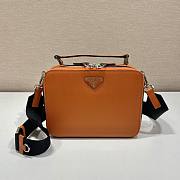Prada Men Brique Saffiano Leather Bag-Orange Size 16x6x22 cm  - 1
