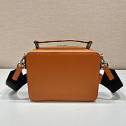 Prada Men Brique Saffiano Leather Bag-Orange Size 16x6x22 cm  - 6