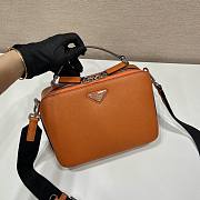 Prada Men Brique Saffiano Leather Bag-Orange Size 16x6x22 cm  - 3