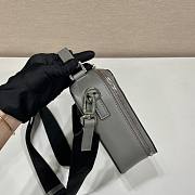 Prada Men Brique Saffiano Leather Bag-Gray Size 16x6x22 cm  - 6