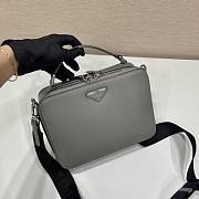 Prada Men Brique Saffiano Leather Bag-Gray Size 16x6x22 cm  - 4