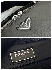 Prada Men Brique Saffiano Leather Bag-Gray Size 16x6x22 cm  - 3
