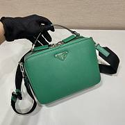 Prada Men Brique Saffiano Leather Bag-Green Size 16x6x22 cm - 6