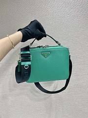 Prada Men Brique Saffiano Leather Bag-Green Size 16x6x22 cm - 5