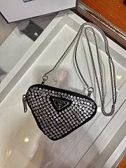 Prada crystal-embellished triangle bag 451231 Size 13x10x2.5 cm - 1