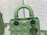 Dior Lady Small Bright Green Cannage Lambskin Size 20cm - 3