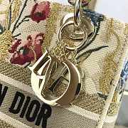  Dior Medium Lady D-Lite Bag Cloud Hibiscus light Buckle Cannage Embroidery Size 24x20x11 - 5