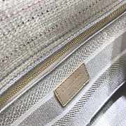 Dior Medium Lady D-Lite Bag Cloud Color Strips Gold Buckle Cannage Embroidery Size 24x20x11 cm - 6