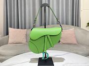 Dior Saddle Light Green Grained Calfskin Color Hardware Size 25.5 x 20 x 6.5 cm - 1