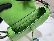 Dior Saddle Light Green Grained Calfskin Color Hardware Size 25.5 x 20 x 6.5 cm - 6
