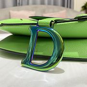 Dior Saddle Light Green Grained Calfskin Color Hardware Size 25.5 x 20 x 6.5 cm - 5