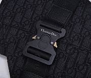 Dior Saddle Bag All Black Dior Oblique Jacquard 46123141 Size 20 x 28.6 x 5 cm - 2