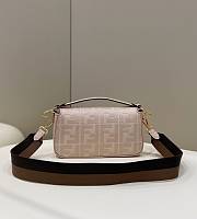 Fendi Baguette Pink FF canvas bag Size 27x16x6cm cm - 6