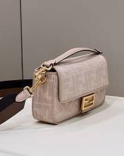Fendi Baguette Pink FF canvas bag Size 27x16x6cm cm - 5