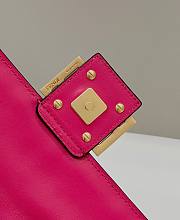 Fendi Baguette Nappa Hot Pink Leather Bag 27x15x6cm - 3