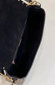 Fendi BAGUETTE Black leather bag 8BR600 Size 28x6x13 cm - 2
