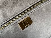  Fendi Baguette Dove gray FF tapestry fabric bag Size 27x15x6 cm - 4