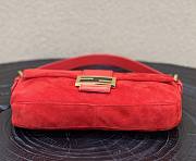 Fendi Baguette Shoulder Bag Red Size 25x4x12 cm - 4