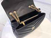 YSL Small Loulou In Quilted Leather 494699 Black & Gold Size 23x9x18 cm - 6