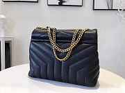 YSL Small Loulou In Quilted Leather 494699 Black & Gold Size 23x9x18 cm - 4