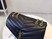 YSL Small Loulou In Quilted Leather 494699 Black & Gold Size 23x9x18 cm - 2