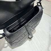 Dior Saddle Leather Embossed Black Size 26 x 20 x 7 cm - 6
