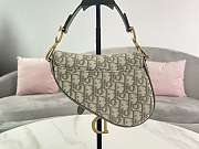 Dior Saddle Bag Gray Jacquard Oblique Print Size 21 x 18 x 5 cm - 5