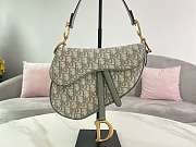 Dior Saddle Bag Gray Jacquard Oblique Print Size 25.5 x 20 x 6.5 cm - 1