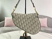 Dior Saddle Bag Gray Jacquard Oblique Print Size 25.5 x 20 x 6.5 cm - 5