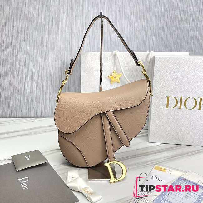 Dior Saddle Bag With Strap Beige Size 25.5 x 20 x 6.5 cm - 1