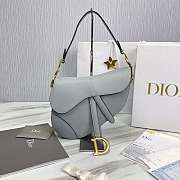 Dior Saddle Bag With Strap Light Blue Size 25.5 x 20 x 6.5 cm - 6