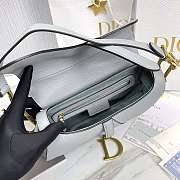 Dior Saddle Bag With Strap Light Blue Size 25.5 x 20 x 6.5 cm - 3