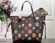 Louis Vuitton Brown and Multicolor Cameo Monogram Coated Canvas Neverfull MM Gold Hardware Size 31x28x14 cm - 4