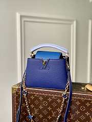 Louis Vuitton Capucines BB Blue Taurillon leather with chain Size 21 x 14 x 8cm - 1