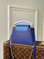 Louis Vuitton Capucines BB Blue Taurillon leather with chain Size 21 x 14 x 8cm - 3