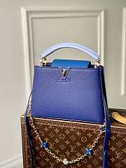 Louis Vuitton Capucines BB Blue Taurillon leather with chain Size 27 x 18 x 9 cm  - 1